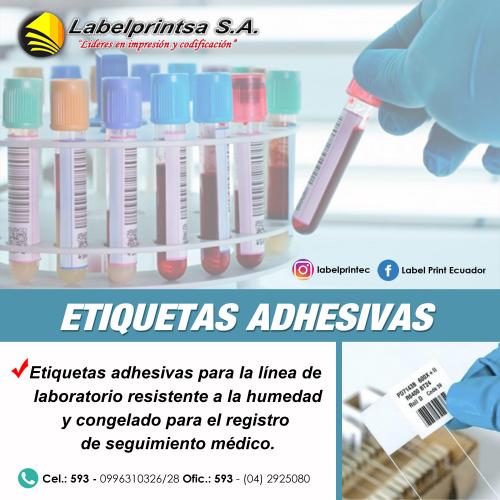 Etiquetas adhesivas para laboratorios clinico - Imagen 1